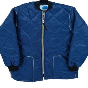 Men’s Navy Insulated Jacket w/ Reflective Piping Workwear